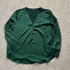 Ann Taylor mixed media shirt- size L